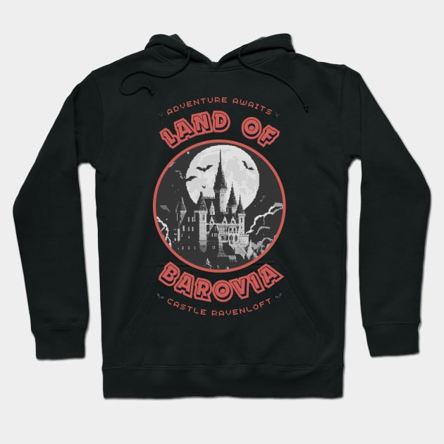 Castle Ravenloft in Barovia in black & white Hoodie by FriskyLama